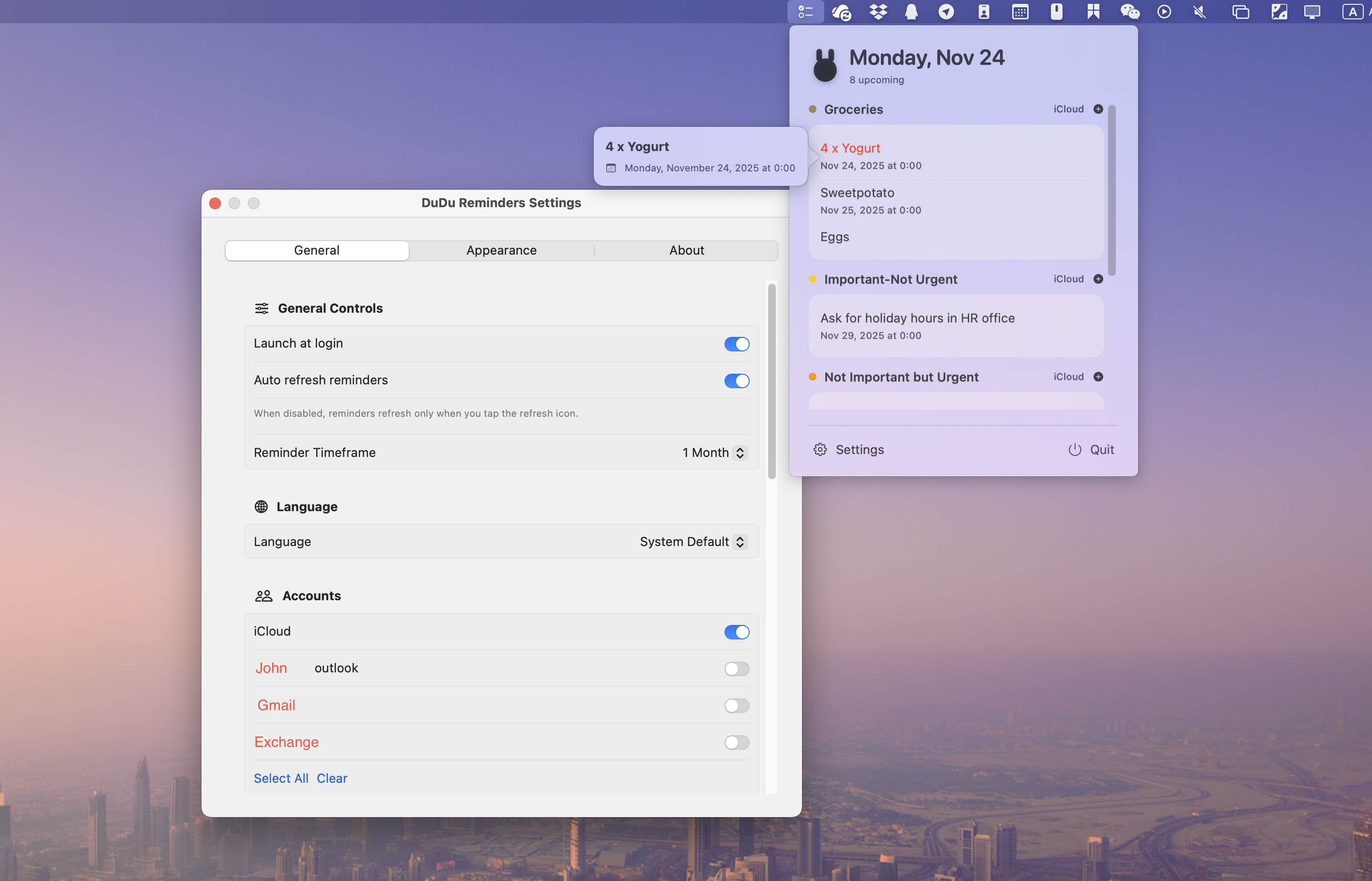DuDuReminder Screenshot